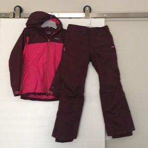 Patagonia girls Ski Jacket and Pants set